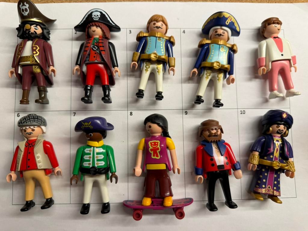 Mrt 684: playmobil: poppetjes: rosa, piraat longboardster, Ophalen of Verzenden, Gebruikt, Los playmobil