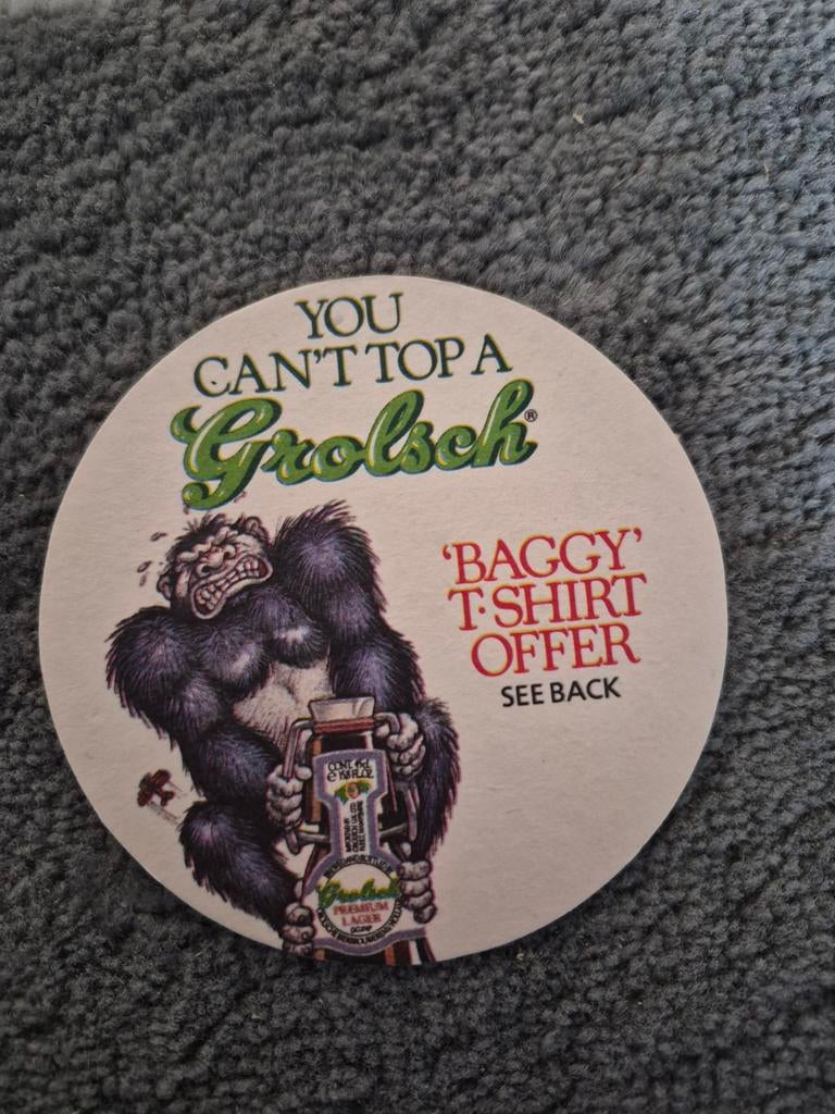 Grolsch Export Bierviltje 1986 - 'You Can't Top a Gr, Ophalen of Verzenden