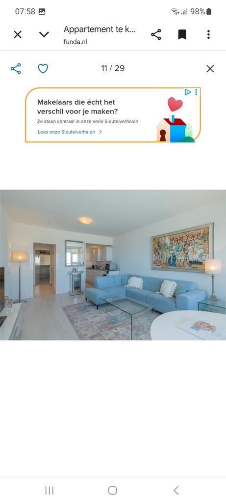 Interieur 2 kamer appartement te koop T.E.A.B, Huis en Inrichting, Complete inboedels, Ophalen