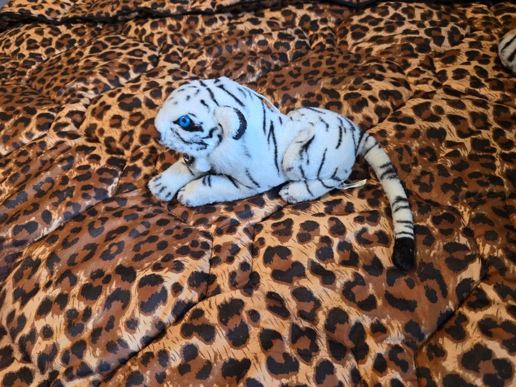 Witte pluche tijger. 30 cm - Zo goed als nieuw, Kinderen en Baby's, Speelgoed | Knuffels en Pluche, Ophalen of Verzenden, Zo goed als nieuw