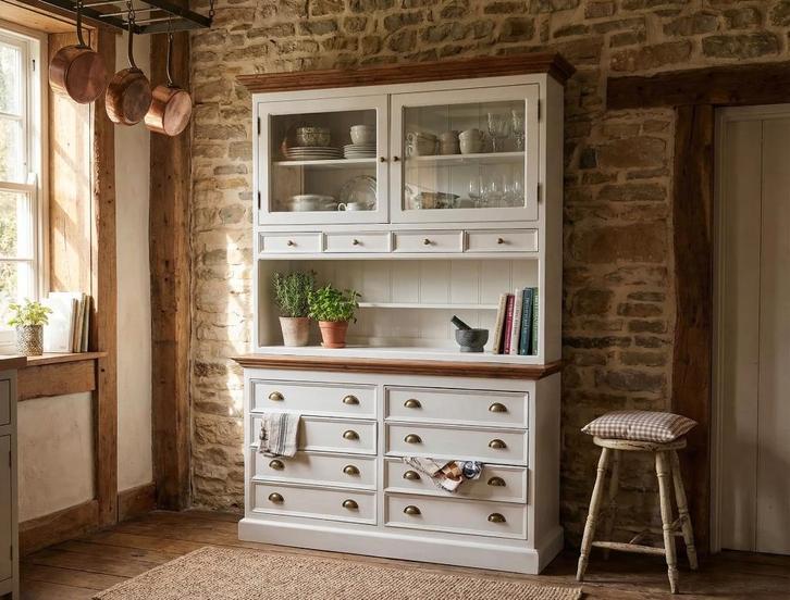 Vintage witte buffetkast – Totaal gerestaureerd, Huis en Inrichting, Kasten | Buffetkasten, Gebruikt, 200 cm of meer, 150 tot 200 cm