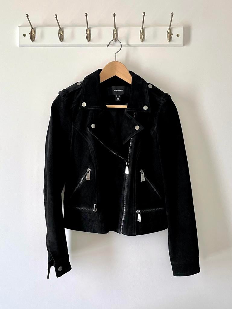 Vero Moda - VMROYCE suède bikerjack – Maat M, Ophalen of Verzenden, Zo goed als nieuw, Zwart