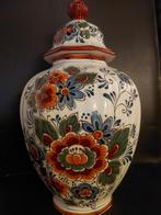 Prachtige Royal Polychroom Handwerk vaas met deksel, Ophalen of Verzenden