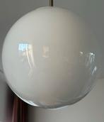 Opaline vintage bol hanglamp 53 cm en 35 cm, Ophalen of Verzenden, Glas, 50 tot 75 cm