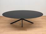 Ovale eettafel HPL Zwart 220x120 - Direct Leverbaar, Huis en Inrichting, Tafels | Eettafels, 100 tot 150 cm, 200 cm of meer, Ophalen of Verzenden