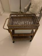 Riviera maison rustic rattan look serveer trolley, Ophalen of Verzenden, Zo goed als nieuw