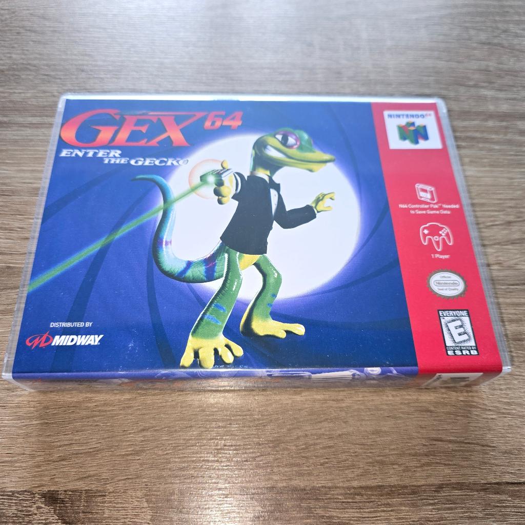 Gex 64 Enter the Gecko N64 Game Case, Spelcomputers en Games, Games | Nintendo 64, Zo goed als nieuw, Racen en Vliegen, 1 speler