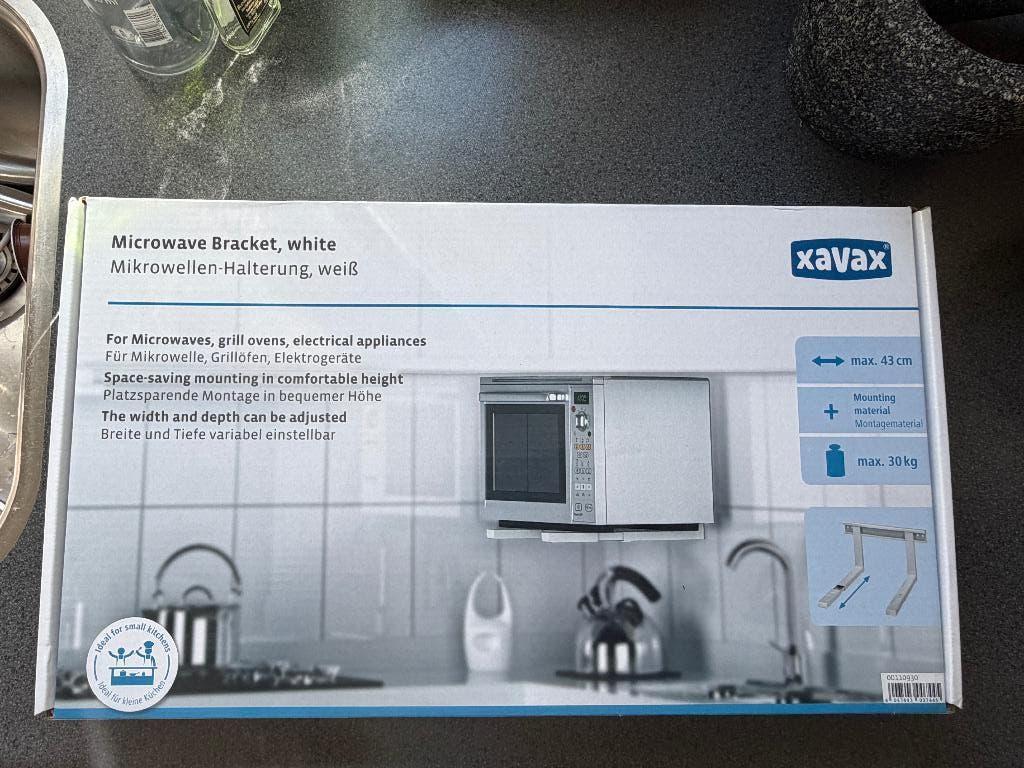 Xavax magnetron wandbeugel wit (universeel, verstelbaar), Witgoed en Apparatuur, Magnetrons, Ophalen of Verzenden, Nieuw