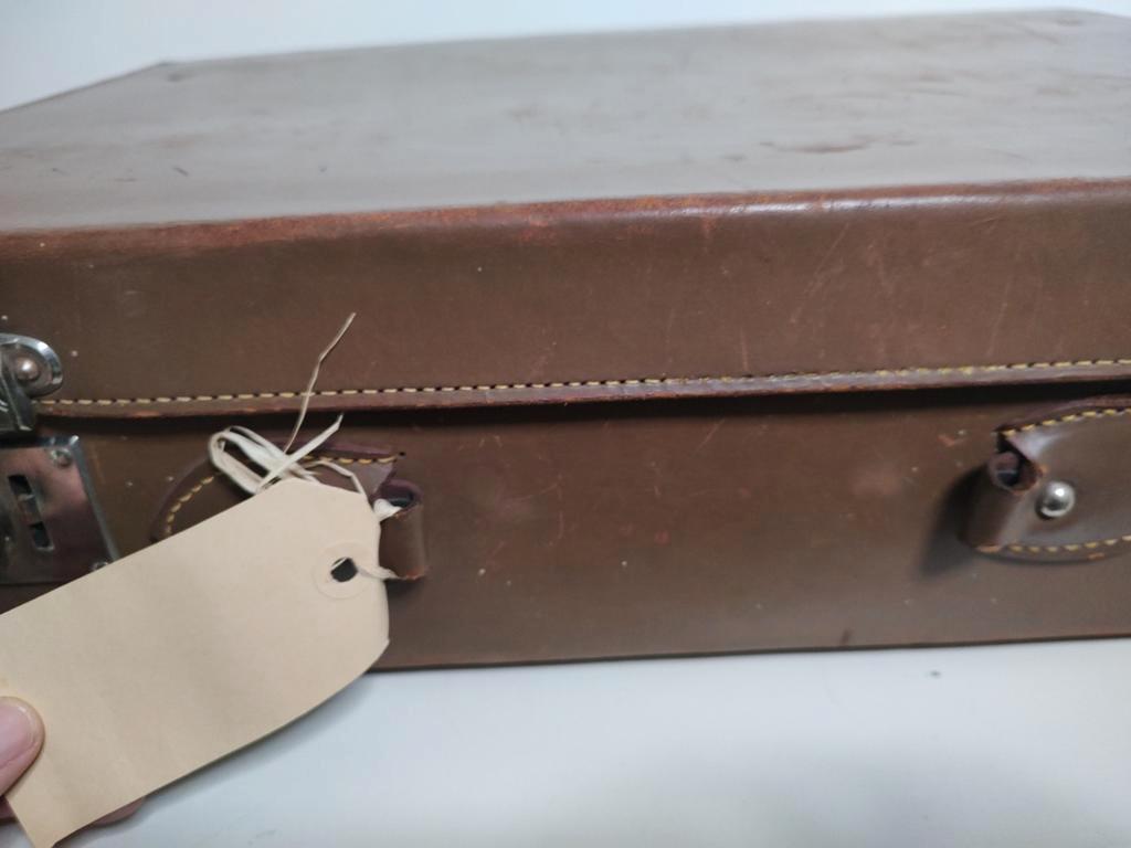 K473 VINTAGE jaren 50 koffer van kunstleder, Sieraden, Tassen en Uiterlijk, Koffers, Overige materialen, Gebruikt, 50 tot 60 cm