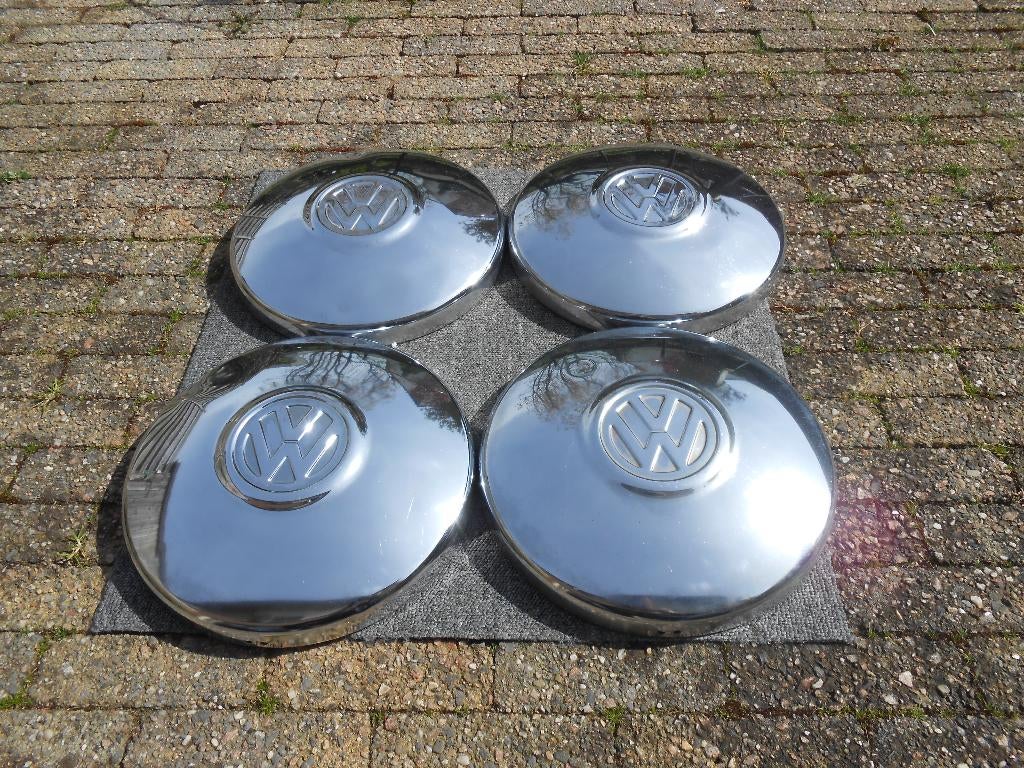 vw volkswagen bus t2 t3 wieldoppen chroom origineel!, Ophalen of Verzenden, Gebruikt