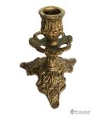 Antiek brocante kandelaar koper barok - goud, Antiek en Kunst, Antiek | Kandelaars, Ophalen of Verzenden, Koper of Brons