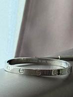 Cartier Love Armband Zilverkleurig RVS Maat 17 met Schroeven, Ophalen of Verzenden, Zo goed als nieuw, Zilver, Staal