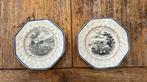 Antieke bordjes uit serie Hamburg Ansichten, Ophalen of Verzenden