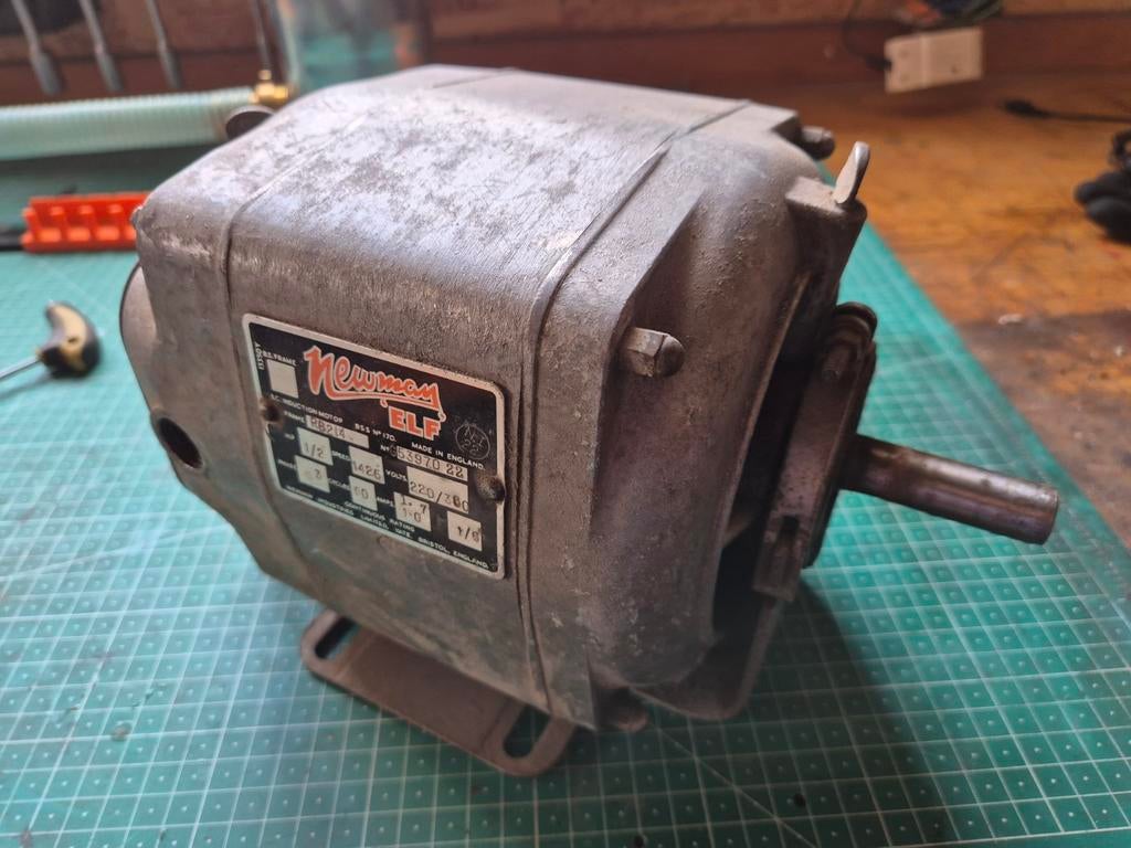 Elektromotor Myford ML7 draaibank 1/2 PK 1425 toeren 3 fase, Ophalen of Verzenden, Gebruikt, Elektromotor, 1400 tot 1800 rpm