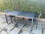 2x tuintafels plus 2x stapelstoelen antraciet, Ophalen, Gebruikt, 2 zitplaatsen, Tuinset