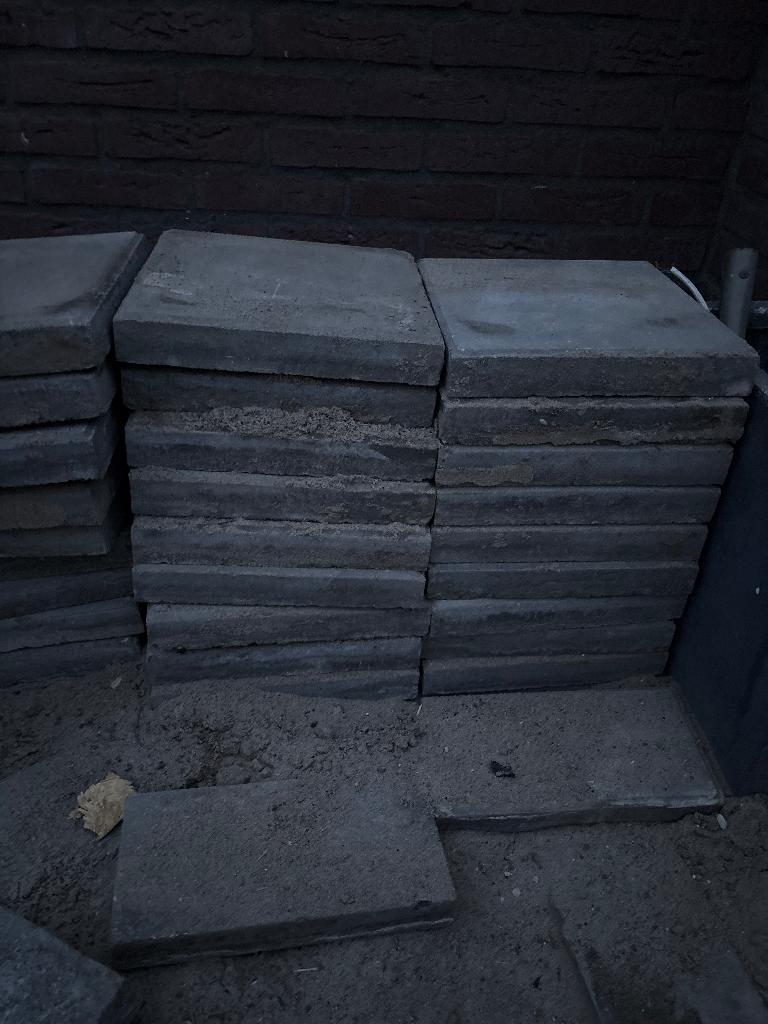Beton tegels 30x30, Ophalen, Gebruikt, Minder dan 5 m², Beton