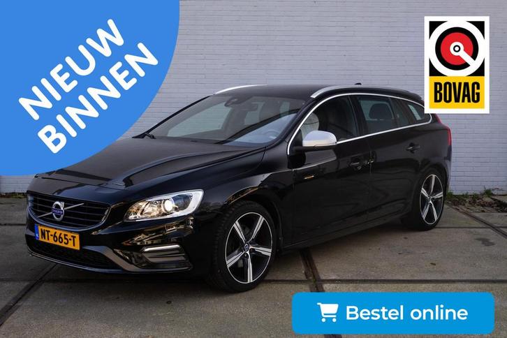 Volvo V60 2.0 R-Design|Leer.alc|Trekhaak |Sportstoelen, Auto's, Volvo, Bedrijf, Te koop, V60, ABS, Airbags, Airconditioning, Alarm