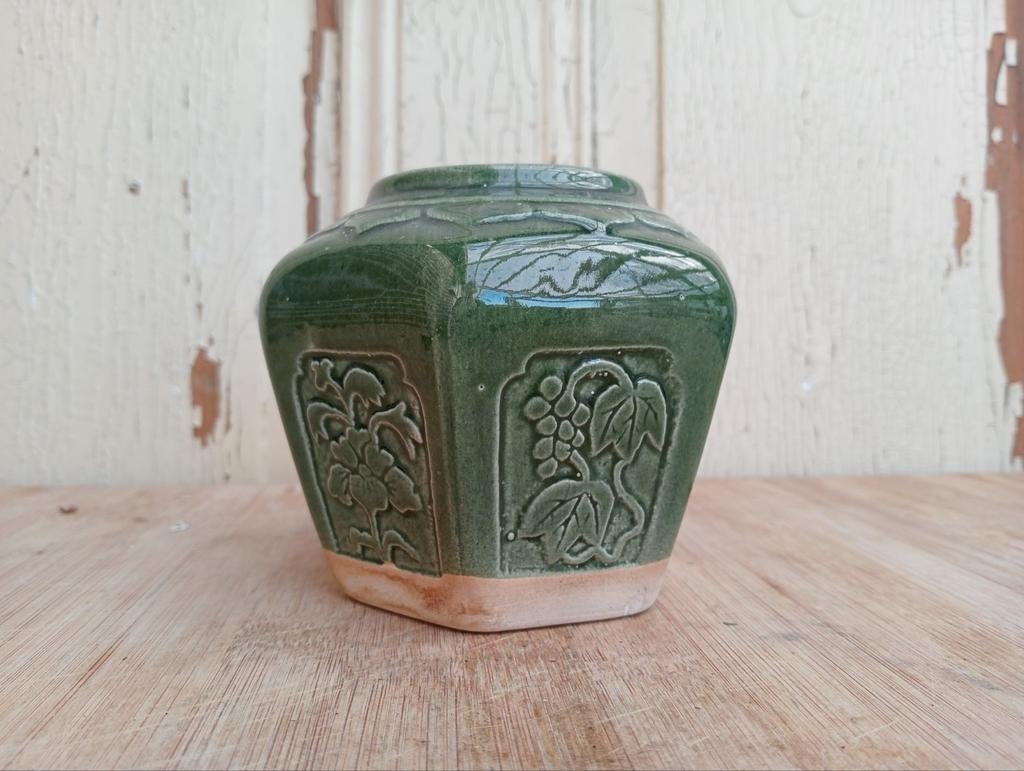Antieke Chinese Gemberpot - Groen Geglazuurd, Antiek en Kunst, Antiek | Keramiek en Aardewerk, Ophalen of Verzenden