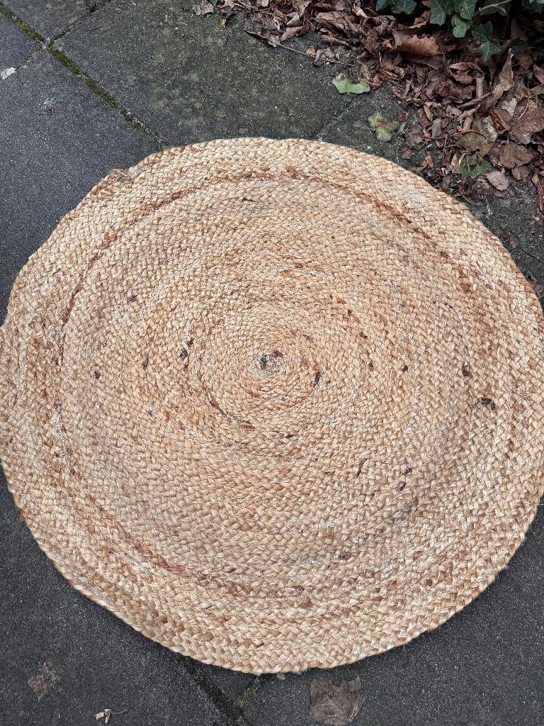 Jute vloerkleden 2 stuks groot en klein, Ophalen, Zo goed als nieuw, Kleed of Kussen