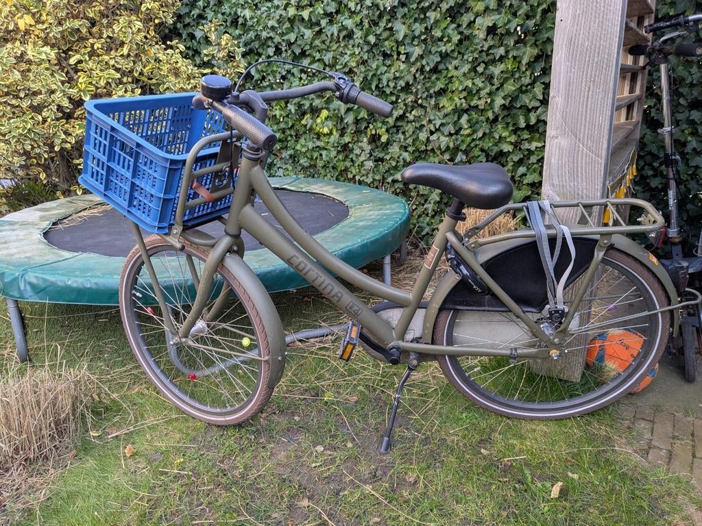 Cortina U4 Transportfiets 24 inch - Legergroen, Fietsen en Brommers, Fietsen | Meisjes, Ophalen, Handrem, Cortina, Gebruikt