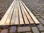 Zeven planken + 1 balk grenenhout tot 4,18 m lang, Ophalen, Grenen, Zo goed als nieuw, Plank