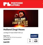 2x zitplaats Holland zingt Hazes 15 maart, Tickets en Kaartjes, Twee personen, Maart, Levenslied