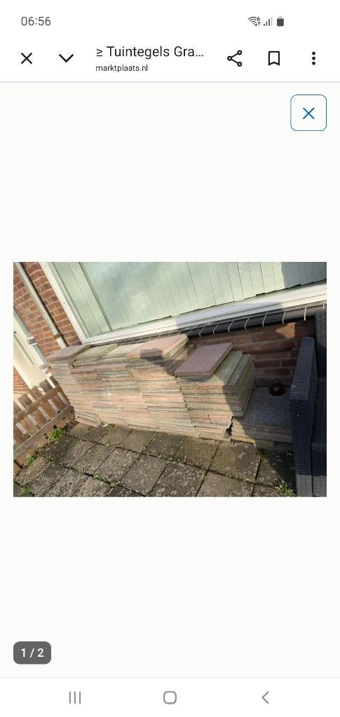 GRATIS OPHALEN TUINTEGELS, Tuin en Terras, Tegels en Klinkers, Ophalen, Gebruikt, 5 tot 10 m², Beton