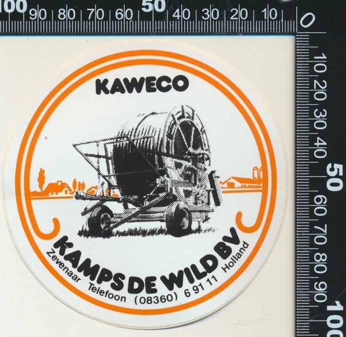 Sticker: Kamps De Wild - Kaweco - Zevenaar (1), Ophalen of Verzenden, Zo goed als nieuw, Bedrijf of Vereniging