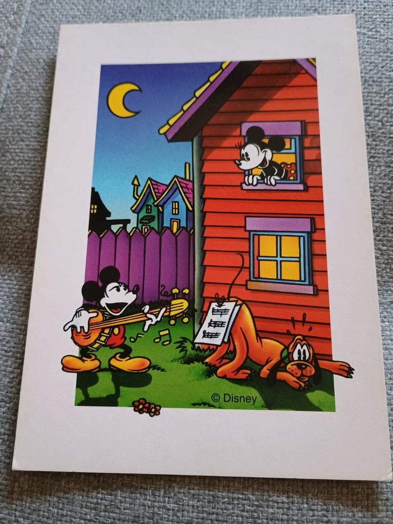 Oude Disney ansichtkaart Mickey en Minnie, Verzamelen, Disney, Ophalen of Verzenden, Mickey Mouse, Overige typen