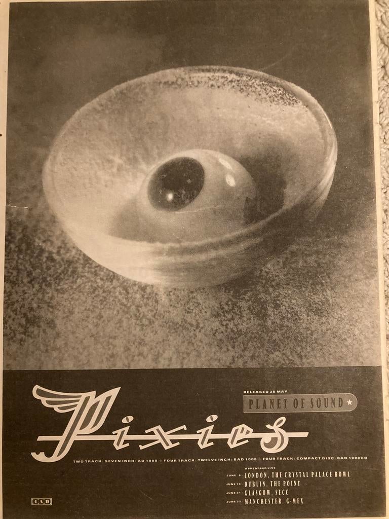 PIXIES Planet Of Sound tour A3 advertentie, Ophalen of Verzenden