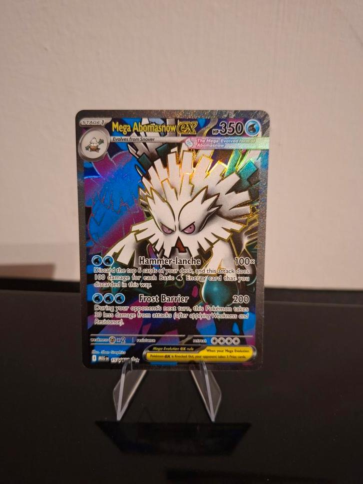 Mega Abomasnow EX Pokémon Kaart - Full Art, Hobby en Vrije tijd, Verzamelkaartspellen | Pokémon, Zo goed als nieuw, Losse kaart