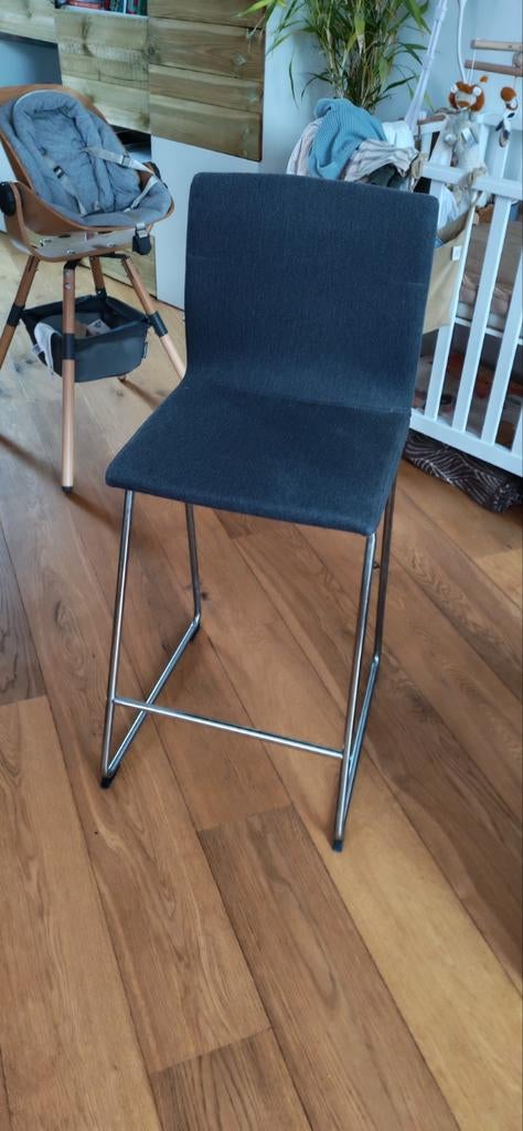 4x IKEA Volfgang barkrukken - Zwart/donkergrijs, Ophalen, Gebruikt, 60 tot 90 cm, Metaal