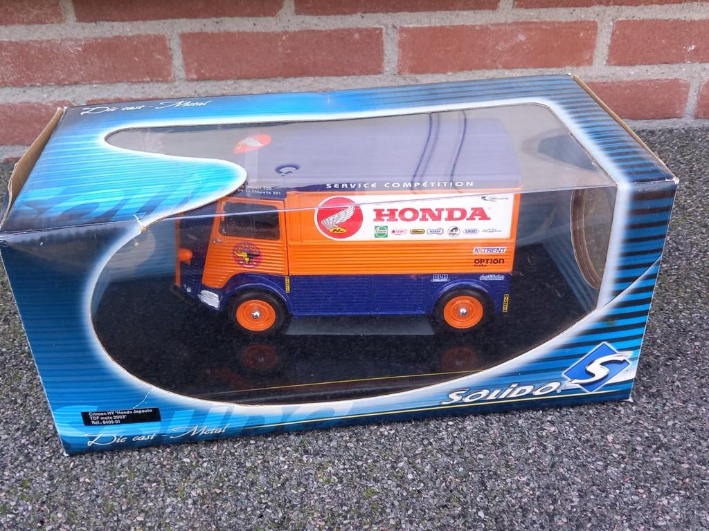 Solido Prestige 1/18 Citroën HY - Honda Japauto TDF Moto 2003 Réf 8409.01