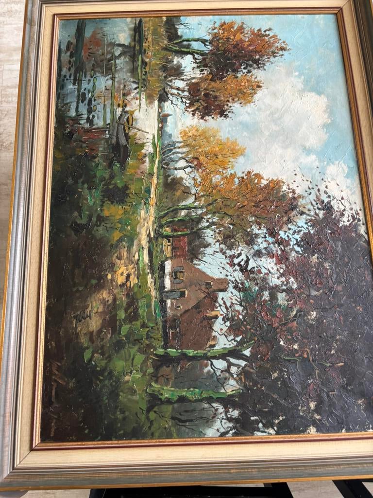 Schilderij landschap, Ophalen