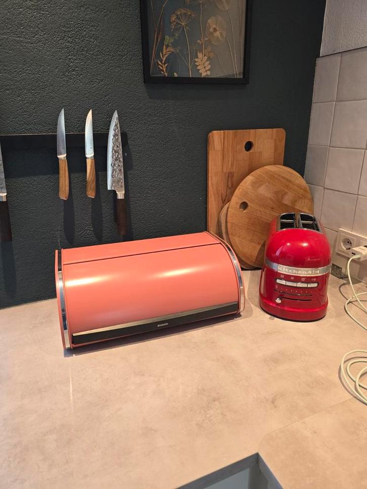 Brabantia Broodtrommel Terracotta Pink - Schuifdeksel, Huis en Inrichting, Keuken | Keukenbenodigdheden, Nieuw, Ophalen of Verzenden