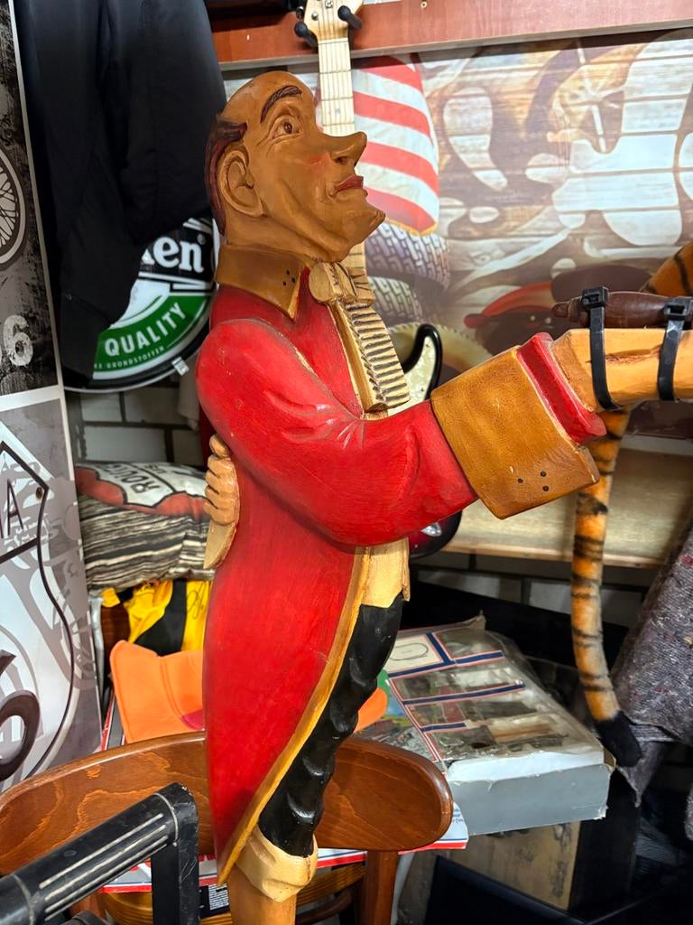 Houten butler beeld - Vintage decoratie, Antiek en Kunst, Ophalen of Verzenden