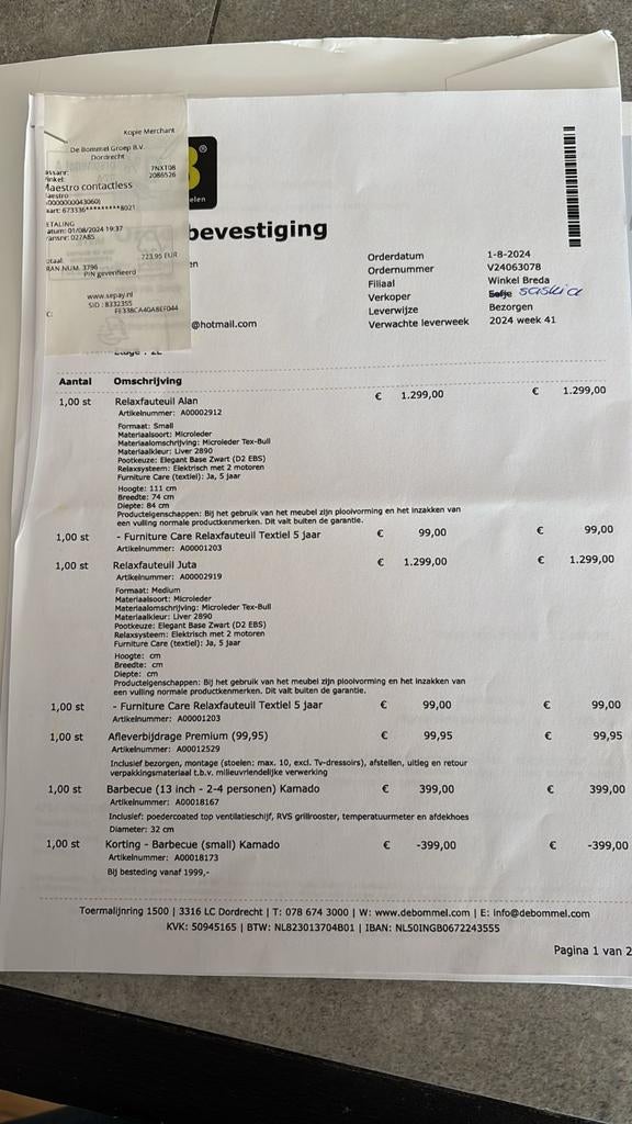 Nette fauteauil, Ophalen of Verzenden, 75 tot 100 cm, 50 tot 75 cm