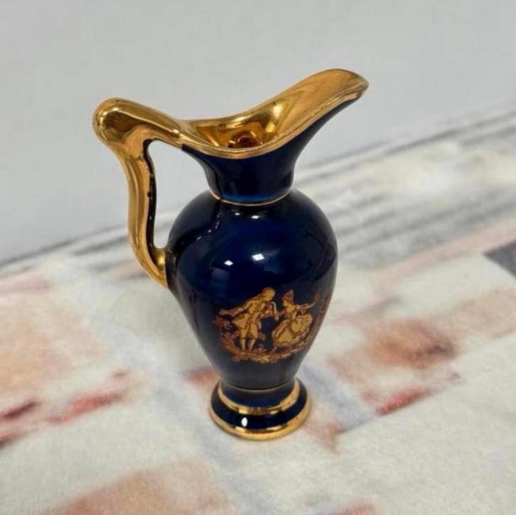 Miniatuur Limoges porseleinen kan vaas antiek france paris, Antiek en Kunst, Curiosa en Brocante, Ophalen of Verzenden