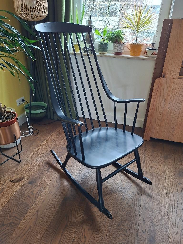 vintage Lena Larsson Pastoe schommelstoel, Ophalen, Gebruikt, Zwart, Eén