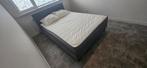 Bed Sabovik boxspring grijs, Ophalen, Tweepersoons, 140 cm