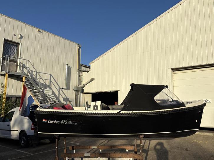 Corsiva 475 + Mercury 9.9pk + Tafel + Zonnedek + NWE Trailer, Watersport en Boten, Sloepen, Gebruikt, Tot 10 pk, 3 tot 6 meter