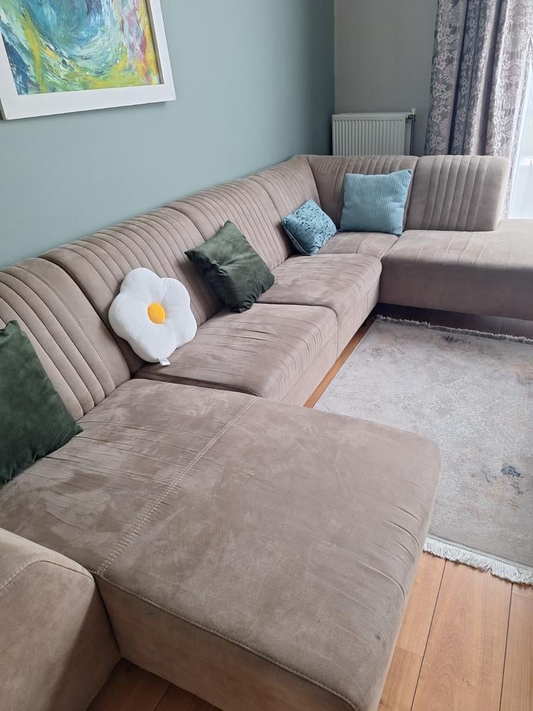 Mooie grote u-shape sofa, Huis en Inrichting, Banken | Complete zithoeken, Ophalen of Verzenden, Gebruikt