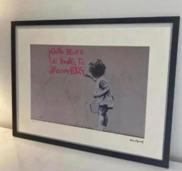 BANKSY : lithografie met certificaat, Antiek en Kunst, Ophalen of Verzenden