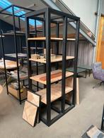 Industriële kast met eiken planken – 97 x 66 x 220 cm, Ophalen, Met plank(en), 200 cm of meer, Nieuw