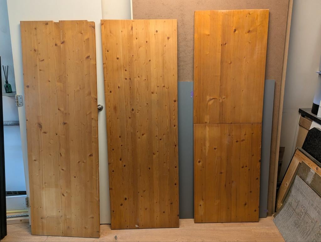 Grenen werkbladen 60x175x3cm, Ophalen, Gebruikt, 50 tot 100 cm, Minder dan 100 cm