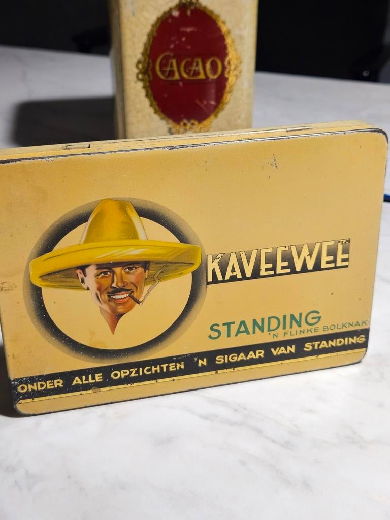 Kaveewee sigarenblik, Verzamelen, Blikken, Ophalen of Verzenden, Zo goed als nieuw, Overige