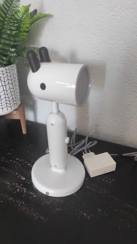 Retro tafellamp wit Ikea Krux giraf, Ophalen of Verzenden, Gebruikt, Kunststof, Minder dan 50 cm