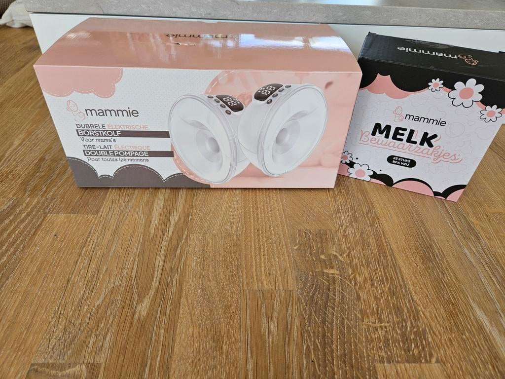 Mammie Handsfree Dubbele Borstkolf met Accessoires, Ophalen of Verzenden, Zo goed als nieuw