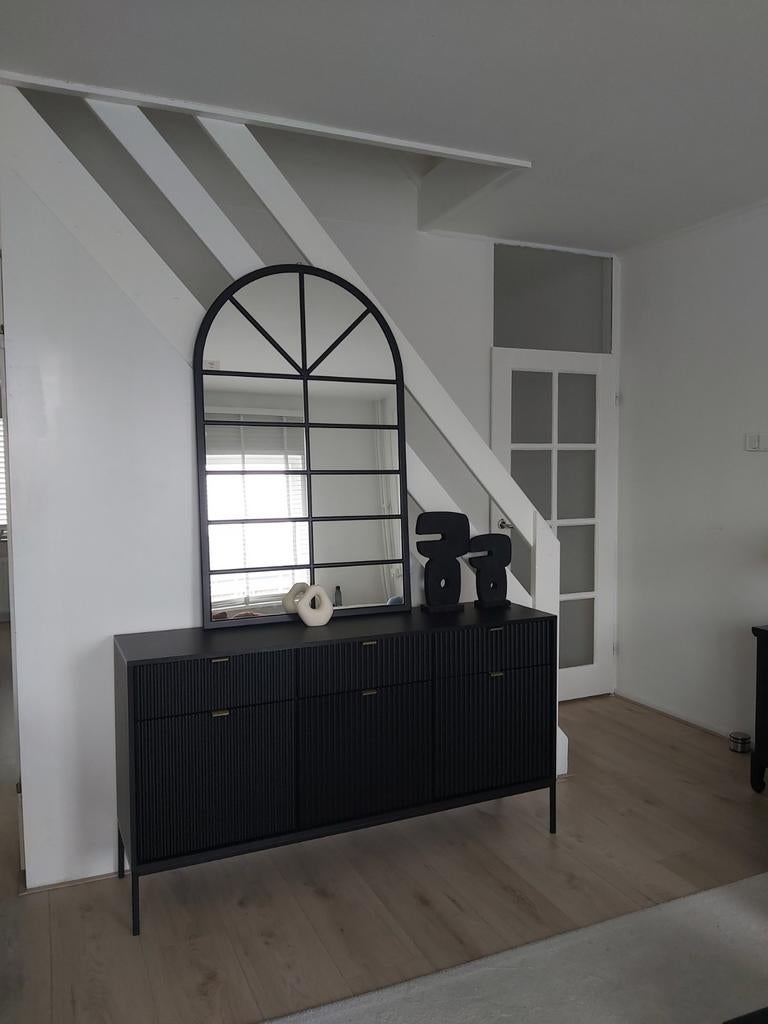 Stijlvolle boogspiegel zwart( NİEUW), Huis en Inrichting, Woonaccessoires | Spiegels, 100 tot 150 cm, Nieuw, Ophalen of Verzenden