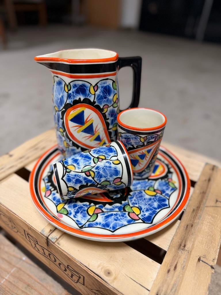 Unieke drinkset van Ditmar Urbach Turn-Teplitz, Antiek en Kunst, Ophalen of Verzenden